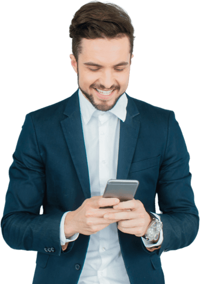 uomo con cellulare