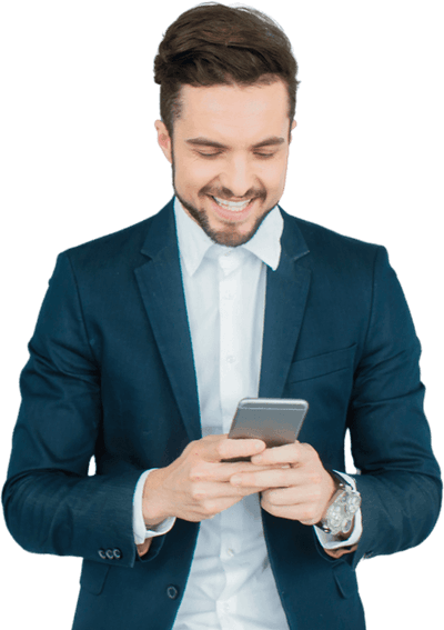 uomo con cellulare
